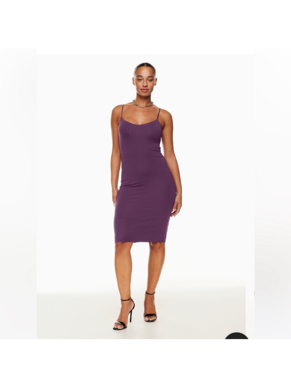 Nwt Aritzia babaton Contour Cami Midi Dress dewberry purple size L